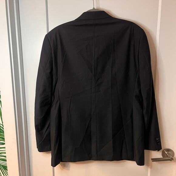 Pronto Uomo Black Wool Blend Tuxedo Blazer Sz 39R - Picture 2 of 12